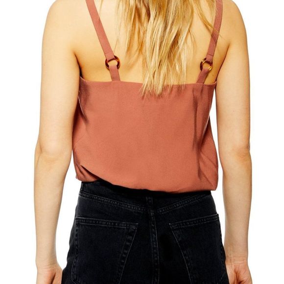 Topshop Orange Tilda Ring Camisole - Picture 4 of 7